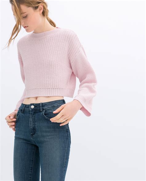 pink zara sweater